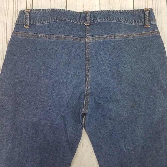 Theory Pants Size 4 Womens Blue Denim Jeans Wide - Picture 4 of 8